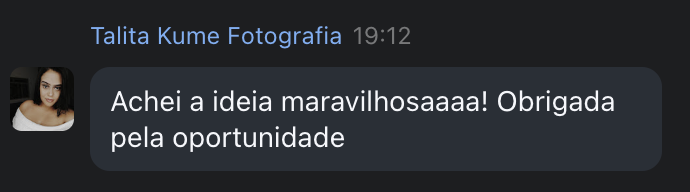 Depoimento Talita Kume Fotografia