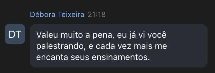 Depoimento Débora Teixeira